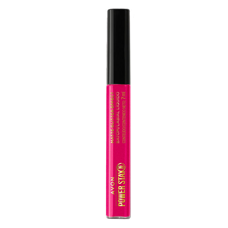 Labial Líquido Matte Glitter Effect Avon Power Stay