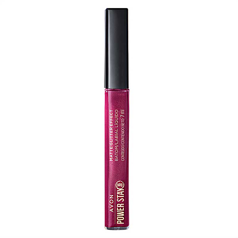 Labial Líquido Matte Glitter Effect Avon Power Stay