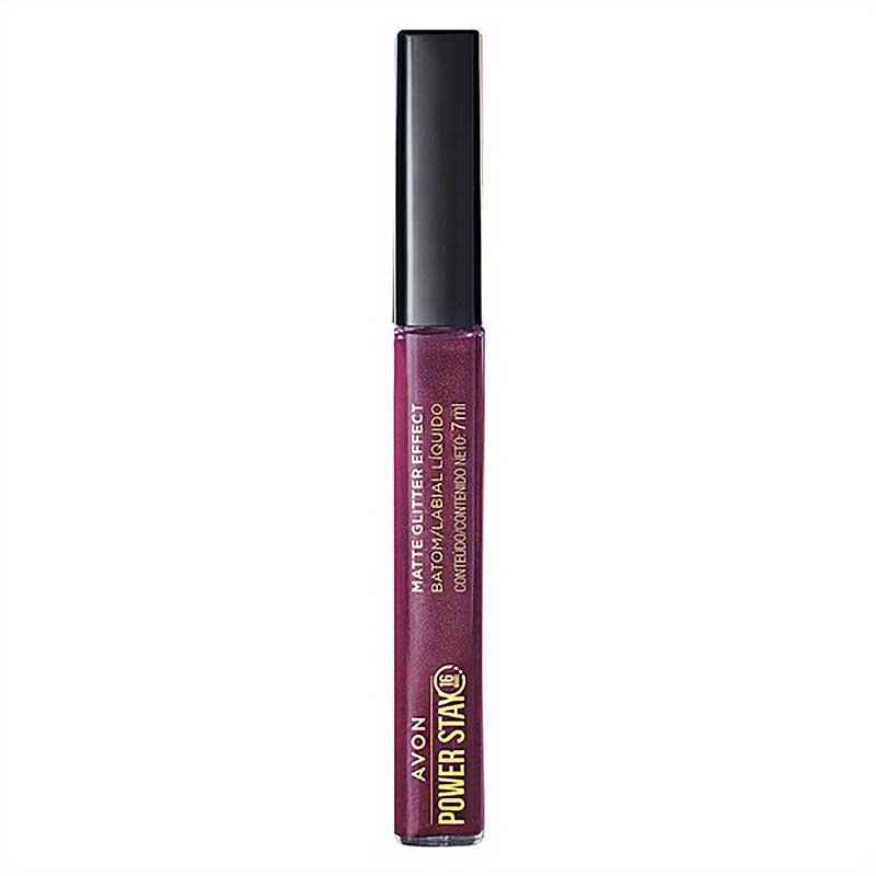 Labial Líquido Matte Glitter Effect Avon Power Stay